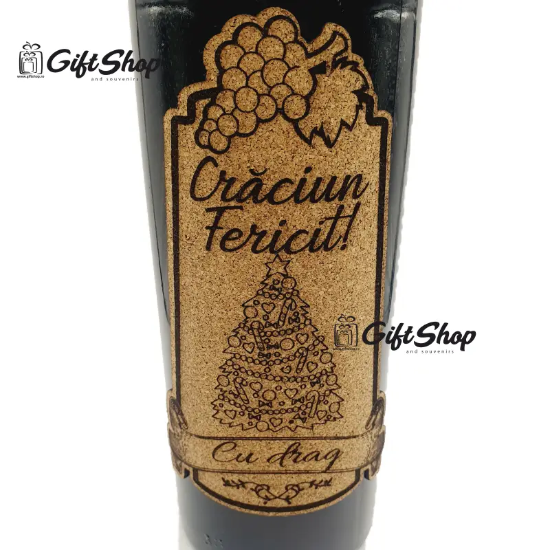 Craciun fericit, editie limitata, vin rosu cabernet sauvignon, demisec, 750ml, 13.5% alcoolv
